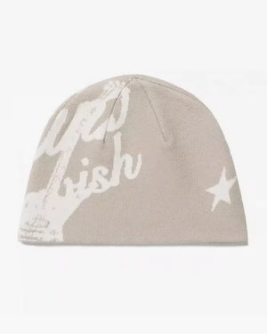 Fashionable Casual Versatile Knitted Hat With Embroidered Letters For Both - Zambeel