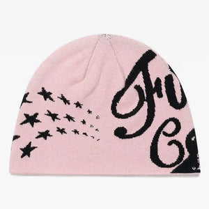 Fashionable Casual Versatile Knitted Hat With Embroidered Letters For Both - Zambeel