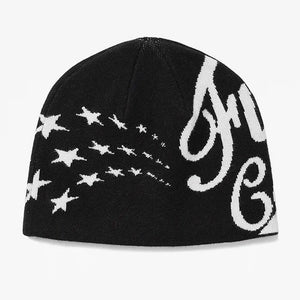 Fashionable Casual Versatile Knitted Hat With Embroidered Letters For Both - Zambeel