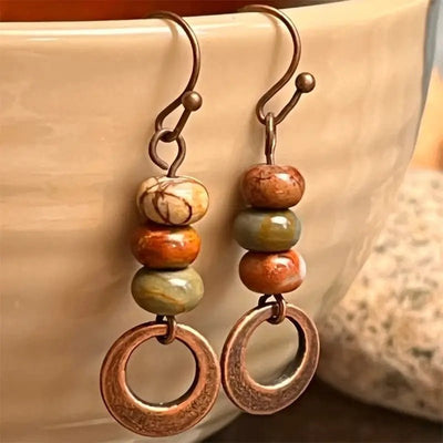Fashionable Minimalist Retro Style Alloy Earrings - Zambeel