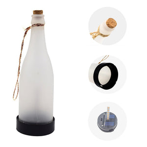 Fashionable New Solar LED Light Wine Bottle Flame Light Outdoor - Zambeel