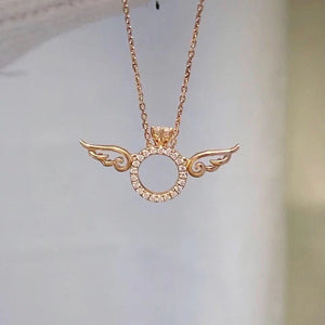 Female Necklace Rose Gold Angel Little Wing - Zambeel