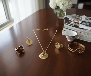 Fendi Gold Pendant Jewelry Set - Zambeel