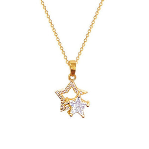 Five - pointed Star Zircon Titanium Steel Necklace That Wont Fade - Zambeel