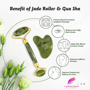 Flawless Jade Roller With Stone - Zambeel