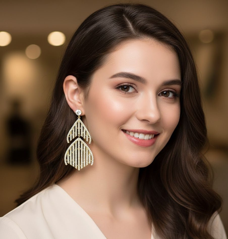 Floral Crown Zircon Studs - Zambeel