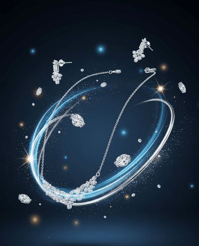 Floral Crystal Jewelry Set - Zambeel