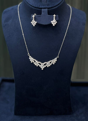 Floral Crystal Jewelry Set - Zambeel