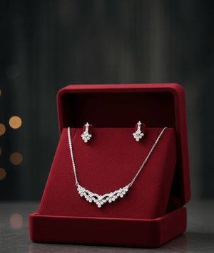 Floral Crystal Jewelry Set - Zambeel