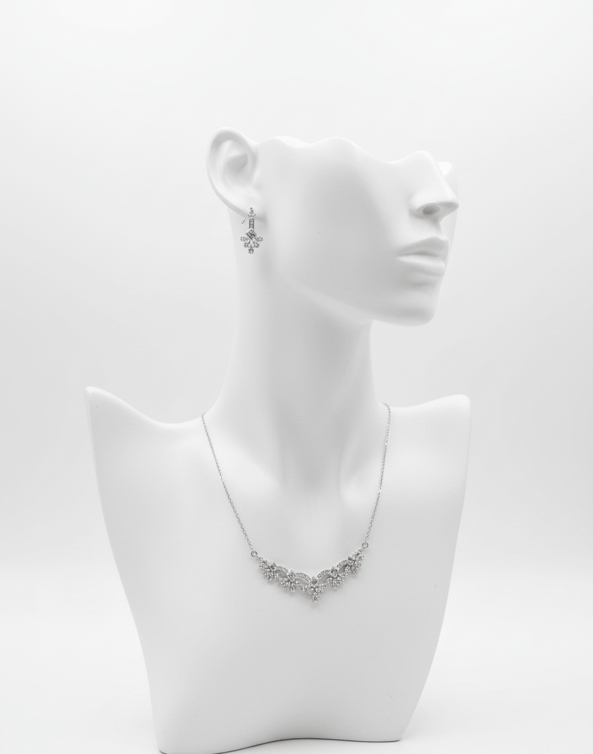 Floral Crystal Jewelry Set - Zambeel