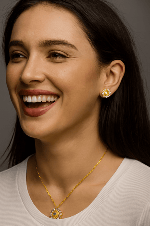 Floral Radiance Necklace Set - Zambeel