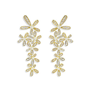 Flower Earrings For Women Elegant Exaggerated - Zambeel