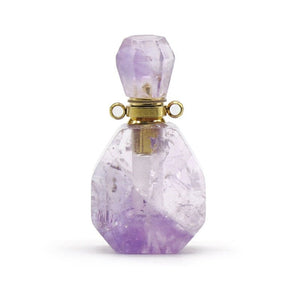 Fluorite Essential Oil Bottle Pendant Necklace Accessory - Zambeel