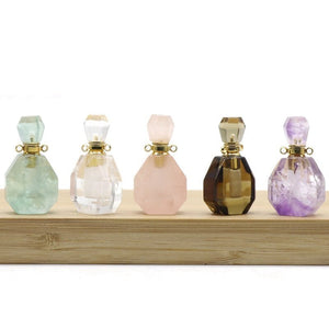 Fluorite Essential Oil Bottle Pendant Necklace Accessory - Zambeel