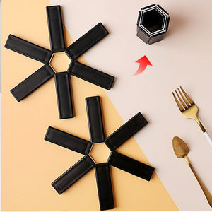 Foldable Pan Mat Sturdy Heat Resistant ABS Heat - insulated Anti - slip Anti - scald Pot Placemat For Kitchen Insulation Pads - Zambeel