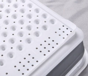 Folding Kitchen Dish Drainer Drying Rack Tableware Plate Holder Dinnerware Shelf Storage Organizer Kitchen Accessories - Zambeel