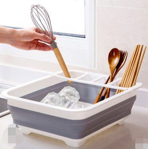Folding Kitchen Dish Drainer Drying Rack Tableware Plate Holder Dinnerware Shelf Storage Organizer Kitchen Accessories - Zambeel