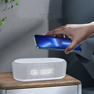 Four - in - one Small Night Lamp Alarm Clock Wireless Charger - Zambeel
