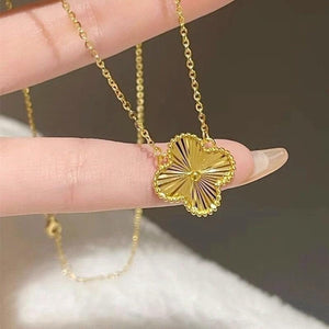 Four - Leaf Clover Gold Pendant Necklace - Zambeel