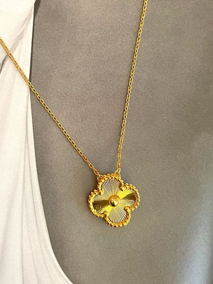 Four - Leaf Clover Gold Pendant Necklace - Zambeel