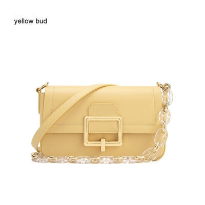 French Minority Textured Shoulder Cowhide Crossbody Bag - Zambeel