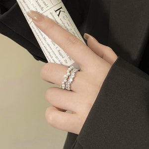 French - style Open Circle Ring With Hollowed - out Pearl Design - Zambeel