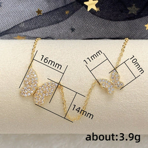 Full - Crystal Butterfly Necklace Ethereal - Zambeel