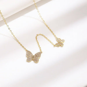 Full - Crystal Butterfly Necklace Ethereal - Zambeel