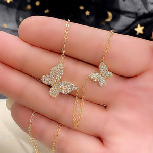 Full - Crystal Butterfly Necklace Ethereal - Zambeel