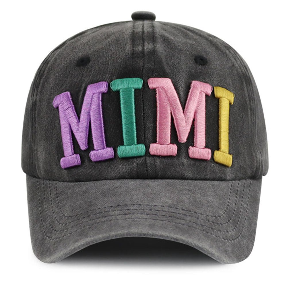 Funny Mimi Hat For Men Women, Adjustable Embroidered Wash Cotton Baseball Cap - Zambeel