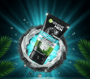 Garnier Men - 3 - in - 1 Oil Control Charcoal Wash - Zambeel