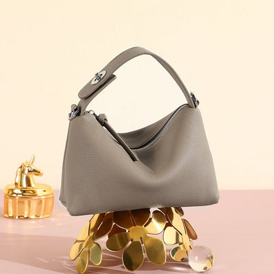 Genuine Leather Portable Shoulder Bag Fashion Casual Messenger Tote Bag - Zambeel