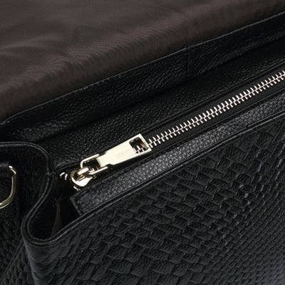Genuine Leather Women's Woven Bag Crossbody Small Bag Women's Shoulder Messenger Bag - Zambeel