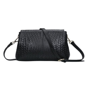 Genuine Leather Women's Woven Bag Crossbody Small Bag Women's Shoulder Messenger Bag - Zambeel