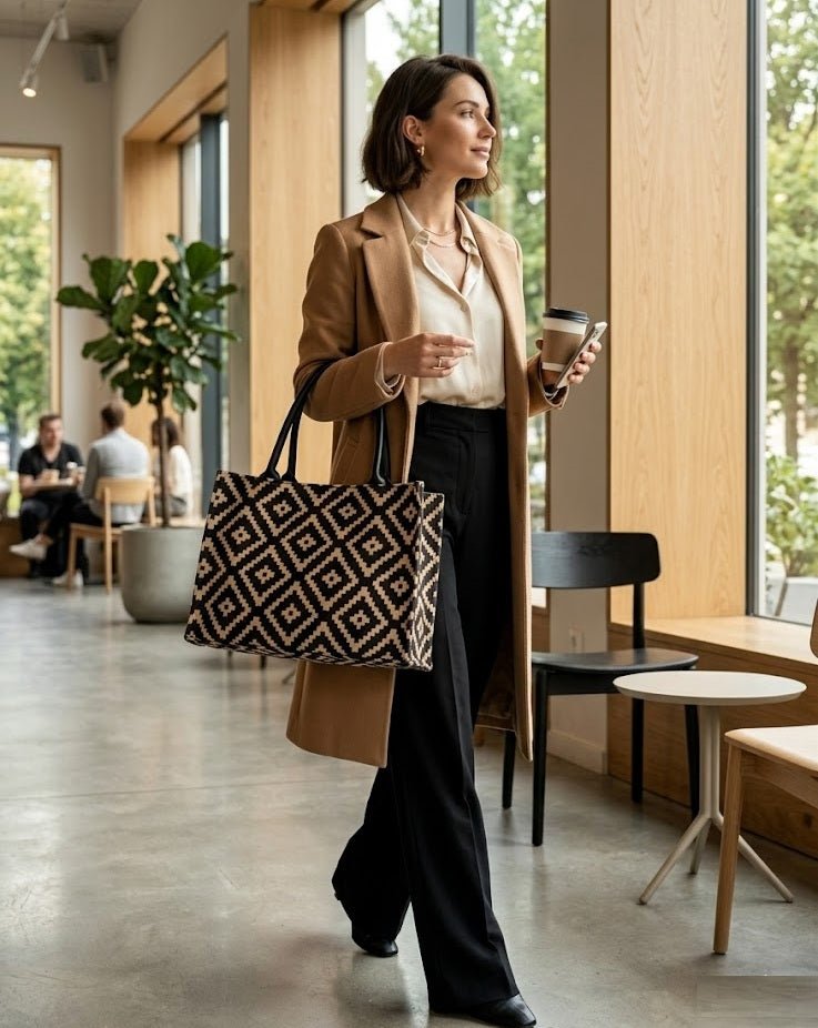 Geometric Pattern Handbag - Zambeel