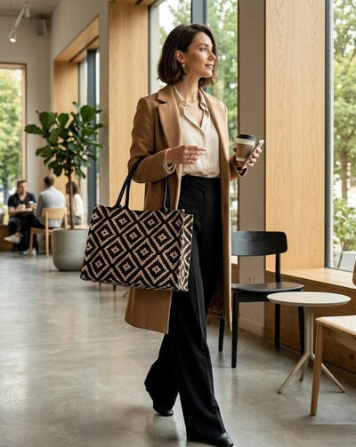 Geometric Pattern Handbag - Zambeel