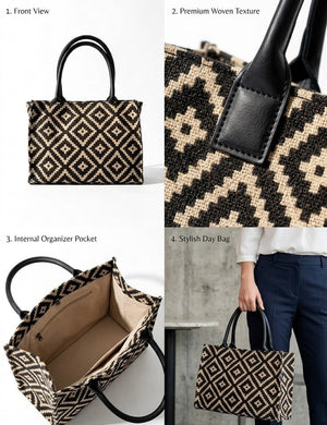 Geometric Pattern Handbag - Zambeel
