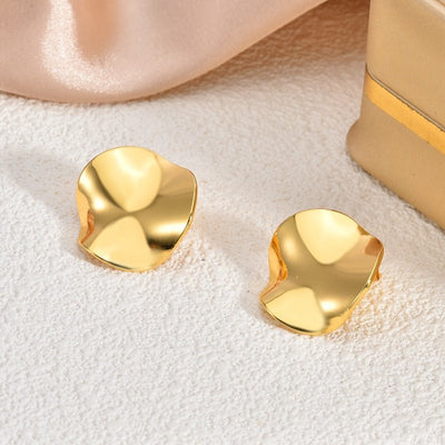 Geometrically Irregular Stud Earrings 18K Gold - plated - Zambeel