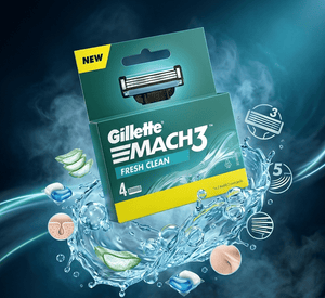 Gillette - Mach3 Fresh Clean Razor Blades - Zambeel