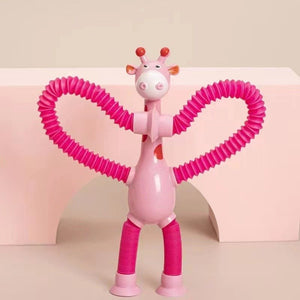 Giraffe Tubes Sensory Toys Novelty Spring Fidget Toy Stretch Tube Stress Relief Toy For Kid Birthday Gift Party Favors - Zambeel