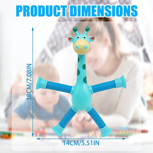 Giraffe Tubes Sensory Toys Novelty Spring Fidget Toy Stretch Tube Stress Relief Toy For Kid Birthday Gift Party Favors - Zambeel