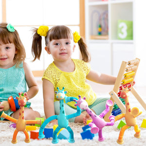 Giraffe Tubes Sensory Toys Novelty Spring Fidget Toy Stretch Tube Stress Relief Toy For Kid Birthday Gift Party Favors - Zambeel
