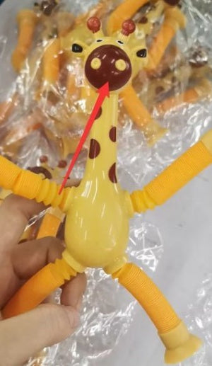 Giraffe Tubes Sensory Toys Novelty Spring Fidget Toy Stretch Tube Stress Relief Toy For Kid Birthday Gift Party Favors - Zambeel
