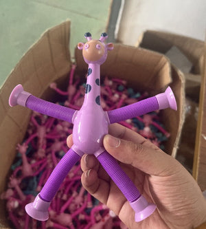 Giraffe Tubes Sensory Toys Novelty Spring Fidget Toy Stretch Tube Stress Relief Toy For Kid Birthday Gift Party Favors - Zambeel