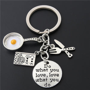 Girl Heart Cake Mold Pizza Keychain Bag Charm - Zambeel