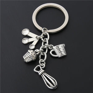Girl Heart Cake Mold Pizza Keychain Bag Charm - Zambeel