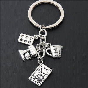 Girl Heart Cake Mold Pizza Keychain Bag Charm - Zambeel