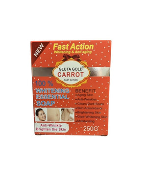 Gluta Gold - Carrot Fast Action Whitening Essential Soap - Zambeel
