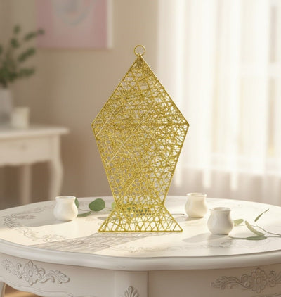 Gold Glitter Decorative Hanging Lantern - Zambeel