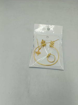 Gold Plated Four - Leaf Clover Jewelry Set - Zambeel